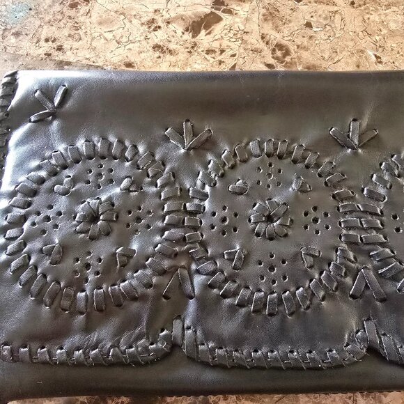 Jack Rogers “Lawn Party” Leather Clutch - Picture 4 of 16